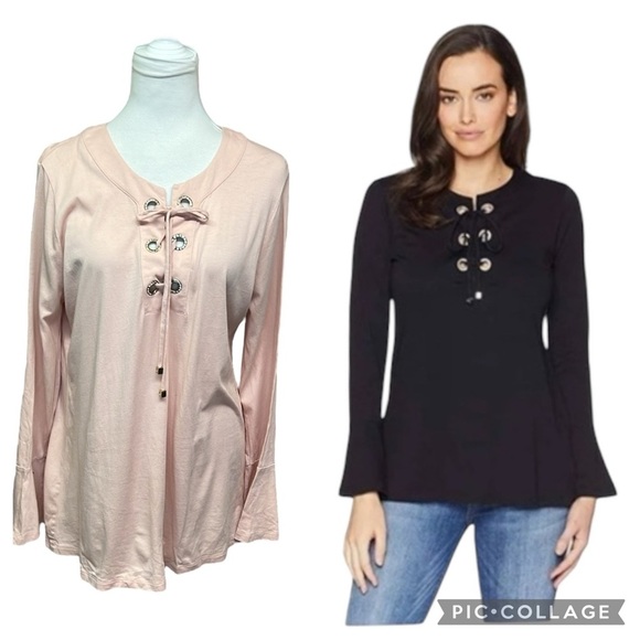 Michael Kors Rose Water Blouse Pink - Picture 1 of 5